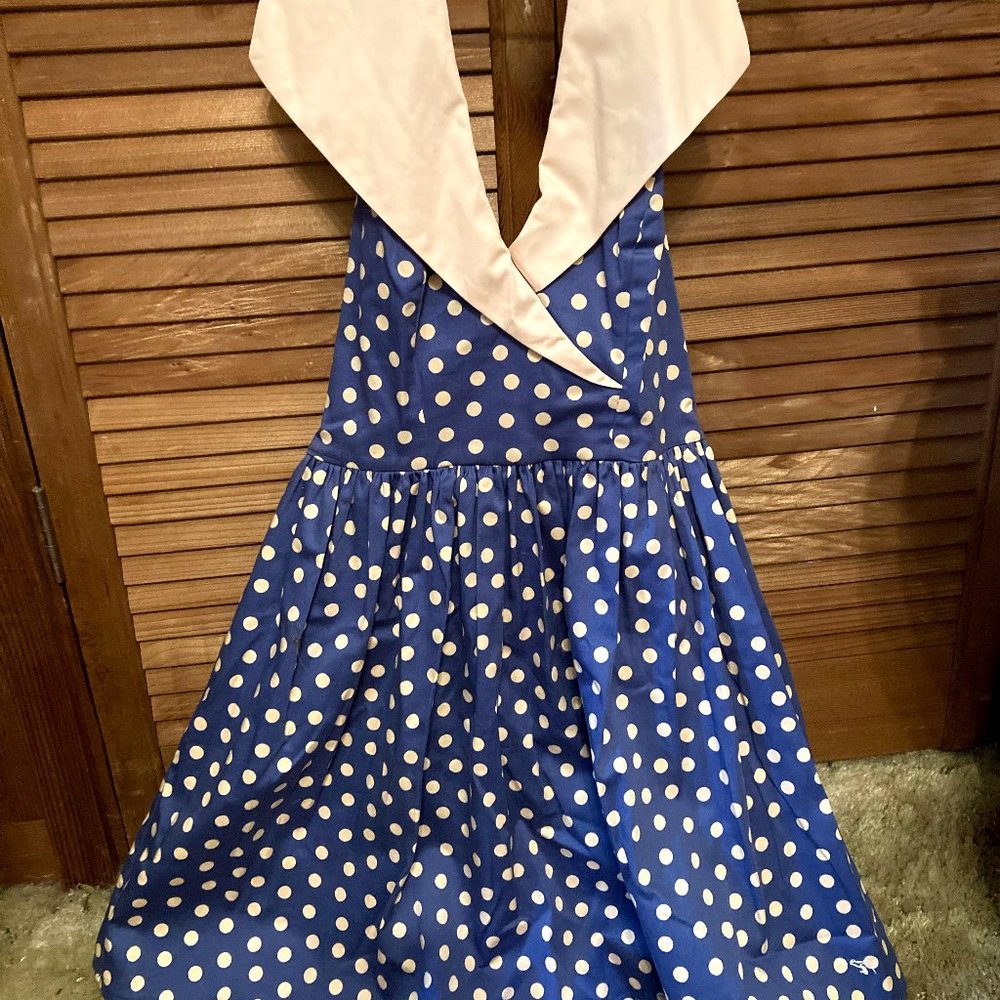 Perfect Collared Polka-Dot Dress